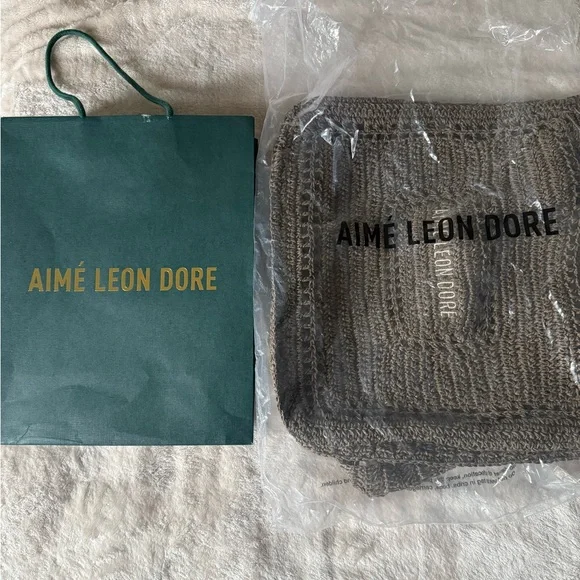 Aime Leon Dore Brown Crochet Tote Bag - Picture 2 of 2